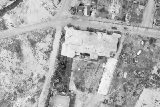 1946 IGN aerial view of the bunker still in the open.